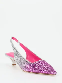 – Slingpumps aus Metallicleder Pink-Konstantin Starke