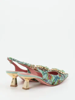 – Slingpumps aus Satin-Textil mintgrün-Konstantin Starke Hot