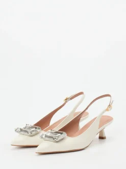 – Slingpumps aus Lammleder cremeweiß-Konstantin Starke Sale