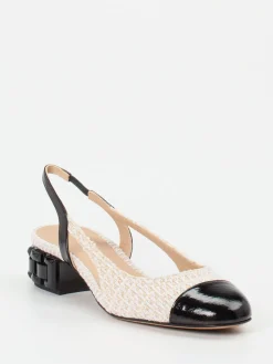 – Slingpumps aus Tweed und Lackleder-Konstantin Starke Hot