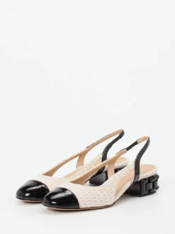 – Slingpumps aus Tweed und Lackleder-Konstantin Starke Hot