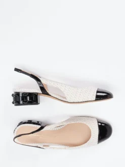 – Slingpumps aus Tweed und Lackleder-Konstantin Starke Hot