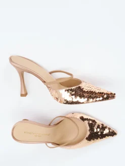 – Slingpumps aus Metallic mit Pailletten-Konstantin Starke Best