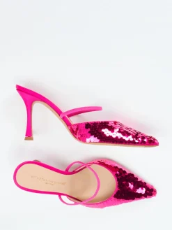 – Slingpumps aus Metallic mit Pailletten-Konstantin Starke