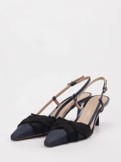 – Slingpumps aus Textil Dunkel-Konstantin Starke Clearance