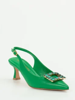 – Slingpumps aus Lammleder Smaragd-Konstantin Starke Clearance