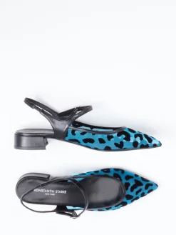 – Slingpumps aus Netz in Türkisblau-Konstantin Starke Clearance