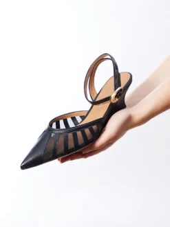 – Slingpumps aus Lammnappa und Mesh-Konstantin Starke Discount