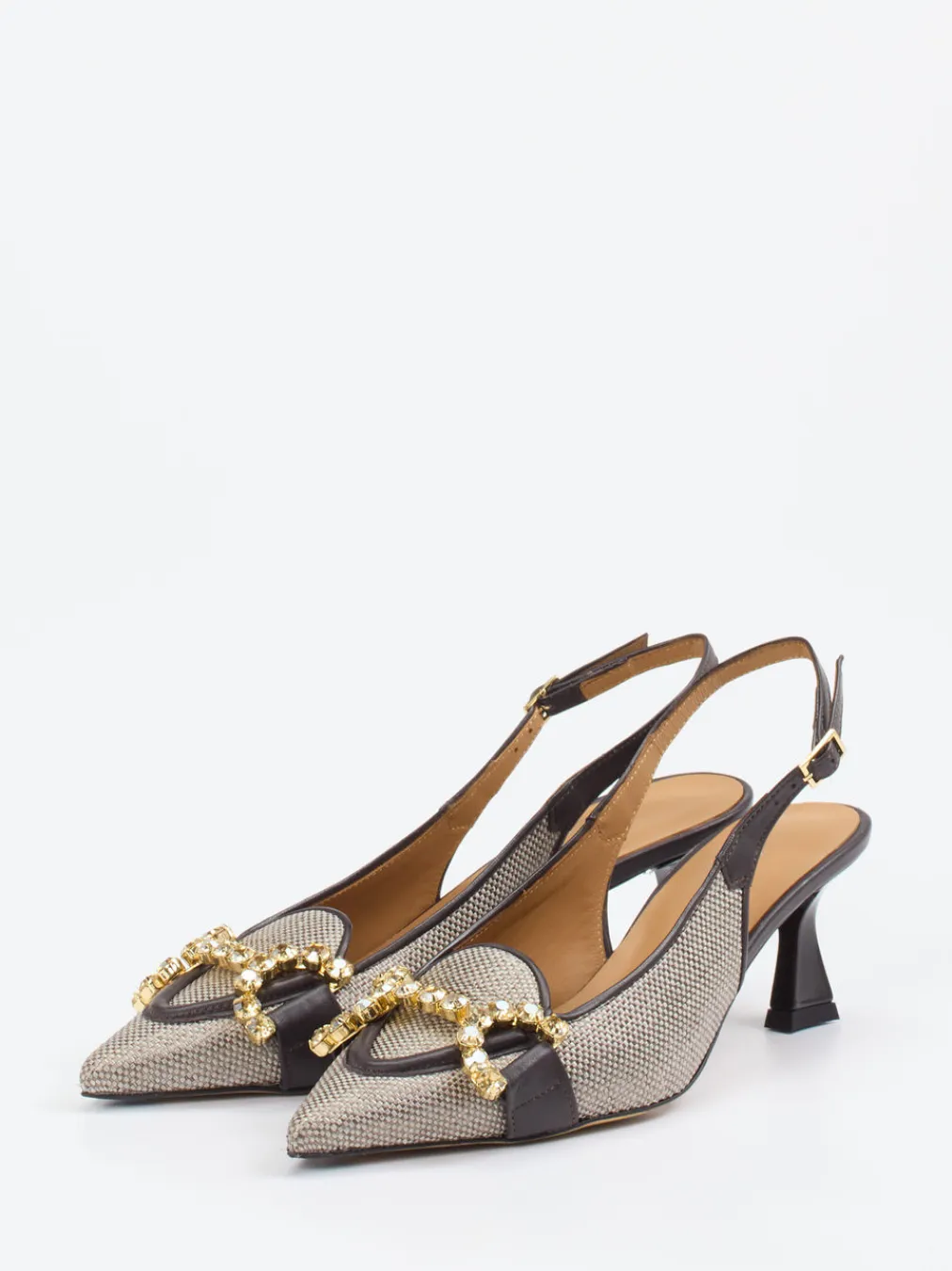 – Slingpumps aus Textil mit Schmuckdetail-Konstantin Starke Discount