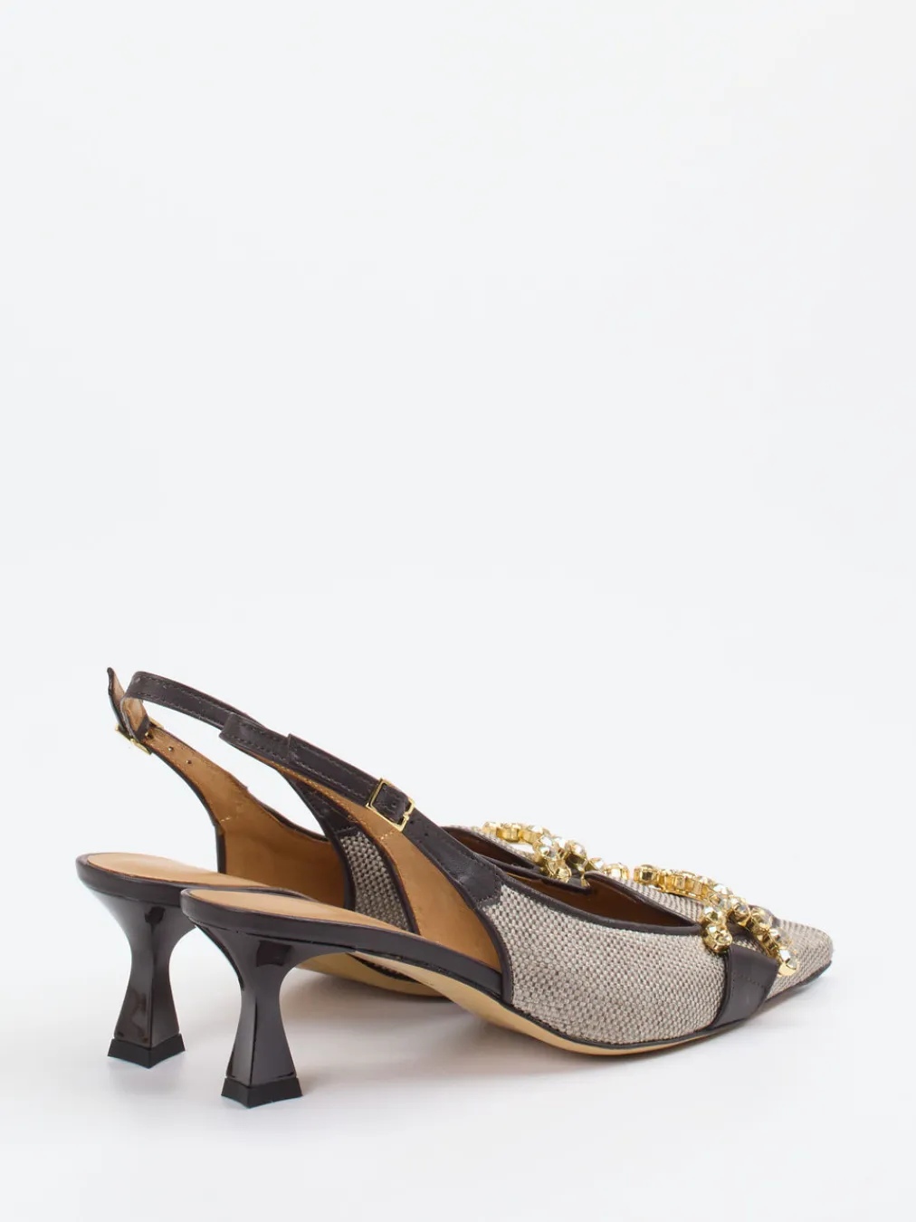 – Slingpumps aus Textil mit Schmuckdetail-Konstantin Starke Discount