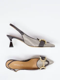 – Slingpumps aus Textil mit Schmuckdetail-Konstantin Starke Discount