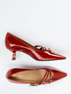 – Spangenpumps aus Lackleder dunkel-Konstantin Starke Clearance