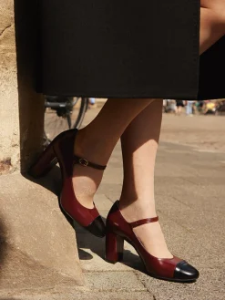 – Spangenpumps aus Hochglanzleder Bordeaux-Konstantin Starke Clearance