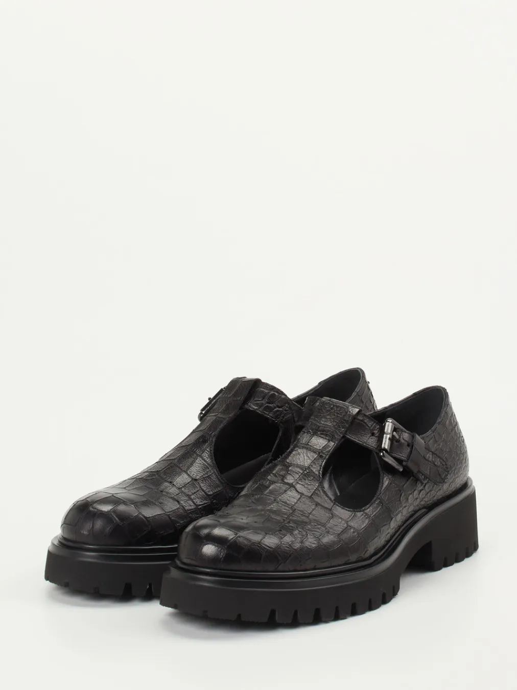 – Spangenpumps aus geprägtem Leder-Konstantin Starke Hot