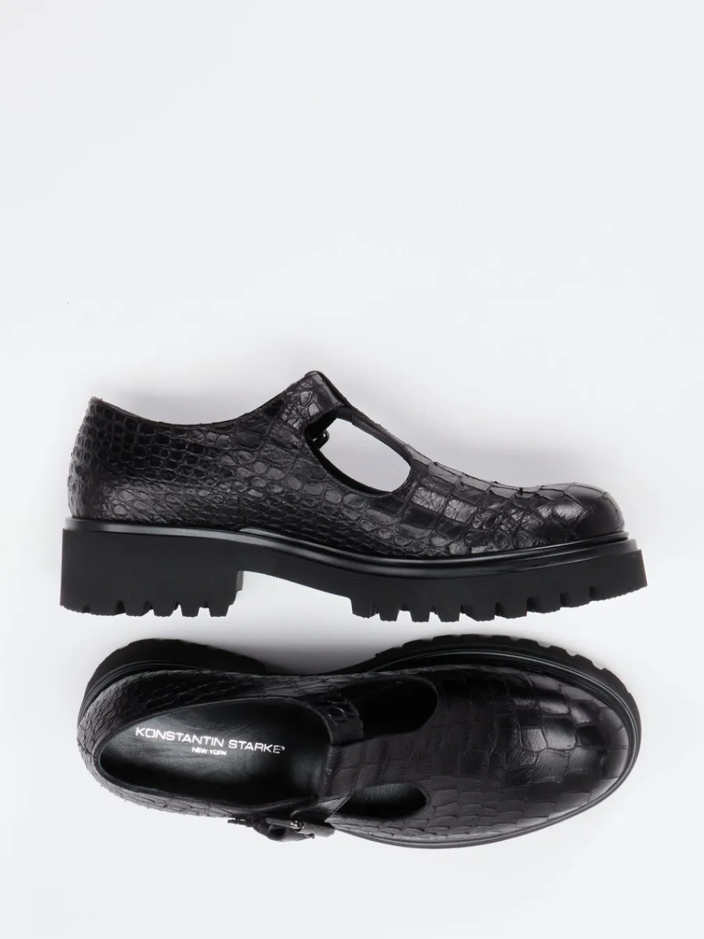 – Spangenpumps aus geprägtem Leder-Konstantin Starke Hot