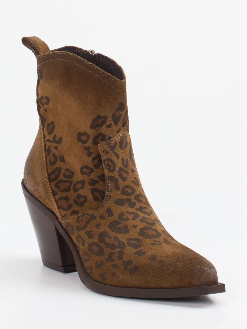 – Stiefeletten aus Veloursleder Leoprint-Konstantin Starke New