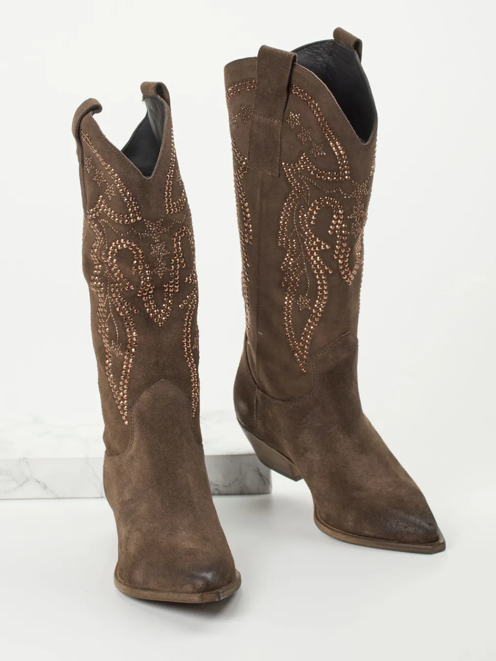 – Westernstiefel aus Veloursleder-Konstantin Starke Outlet