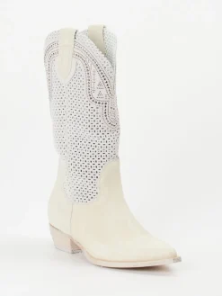 – Western-Boots aus Kalbleder cremeweiß-Konstantin Starke Discount