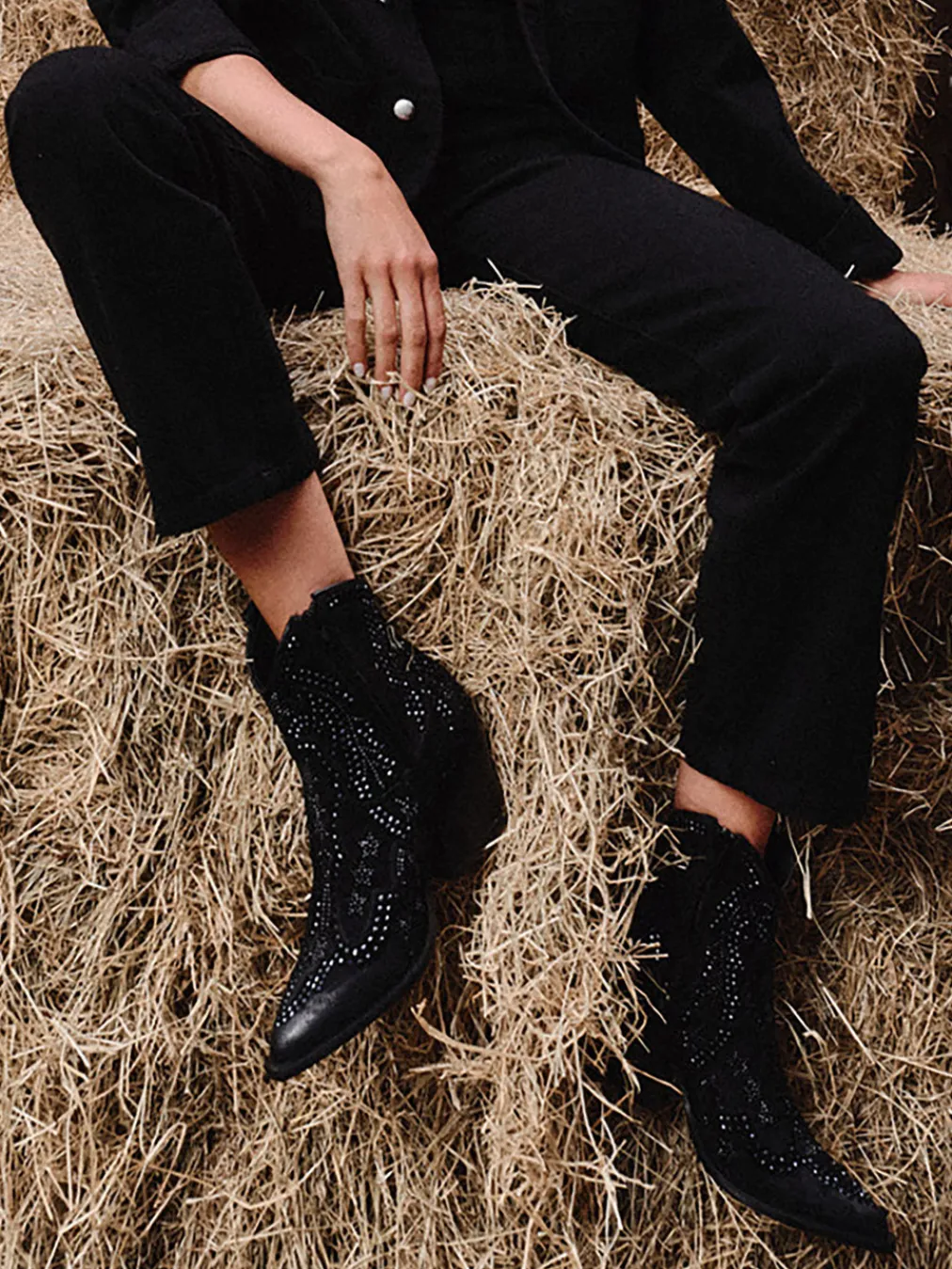 – Western-Stiefeletten aus Veloursleder-Konstantin Starke Online