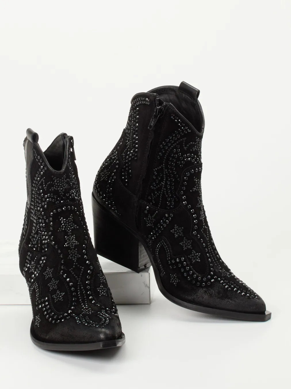 – Western-Stiefeletten aus Veloursleder-Konstantin Starke Online