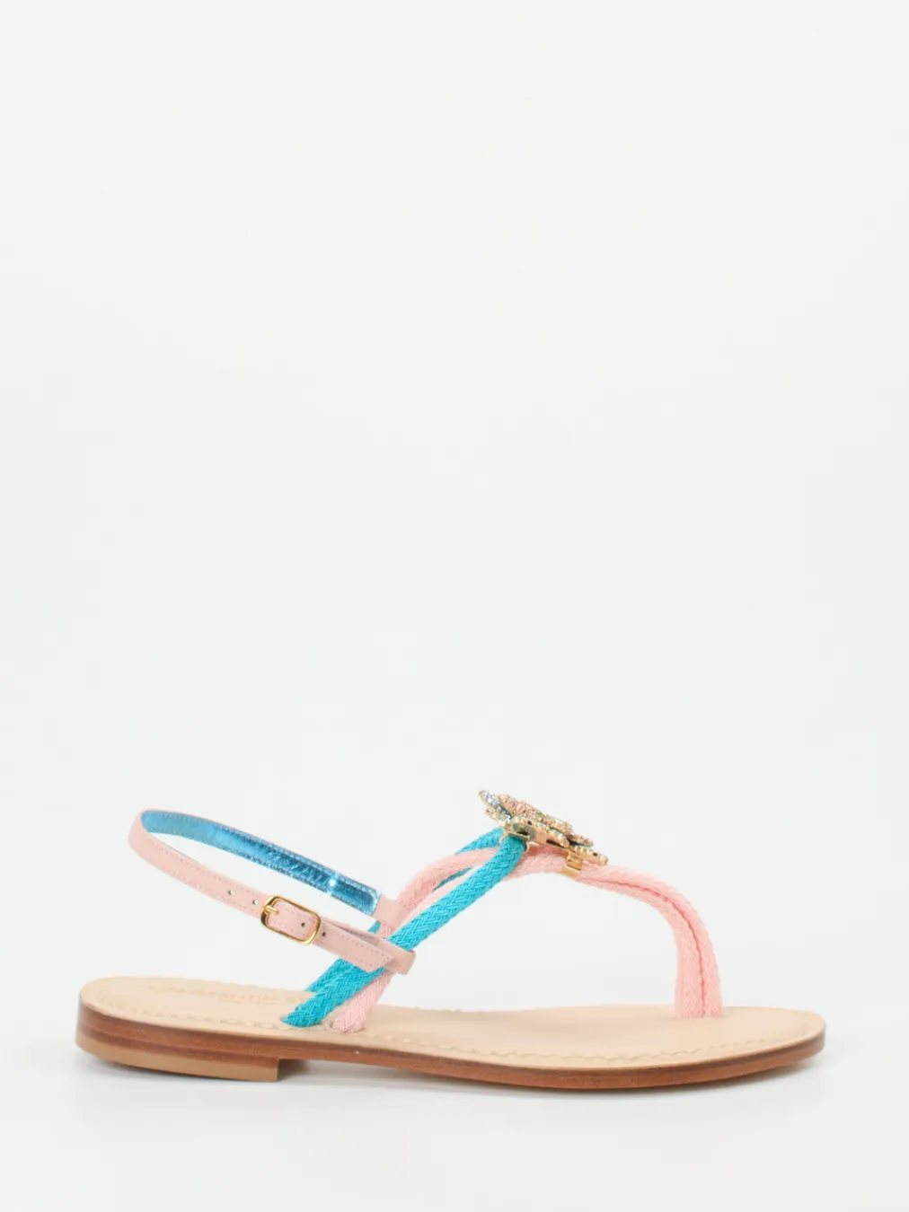 – Zehentrenner aus Textil und Glattleder-Konstantin Starke Outlet