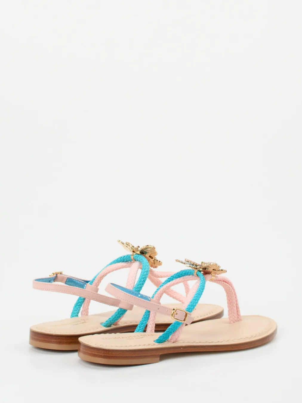 – Zehentrenner aus Textil und Glattleder-Konstantin Starke Outlet