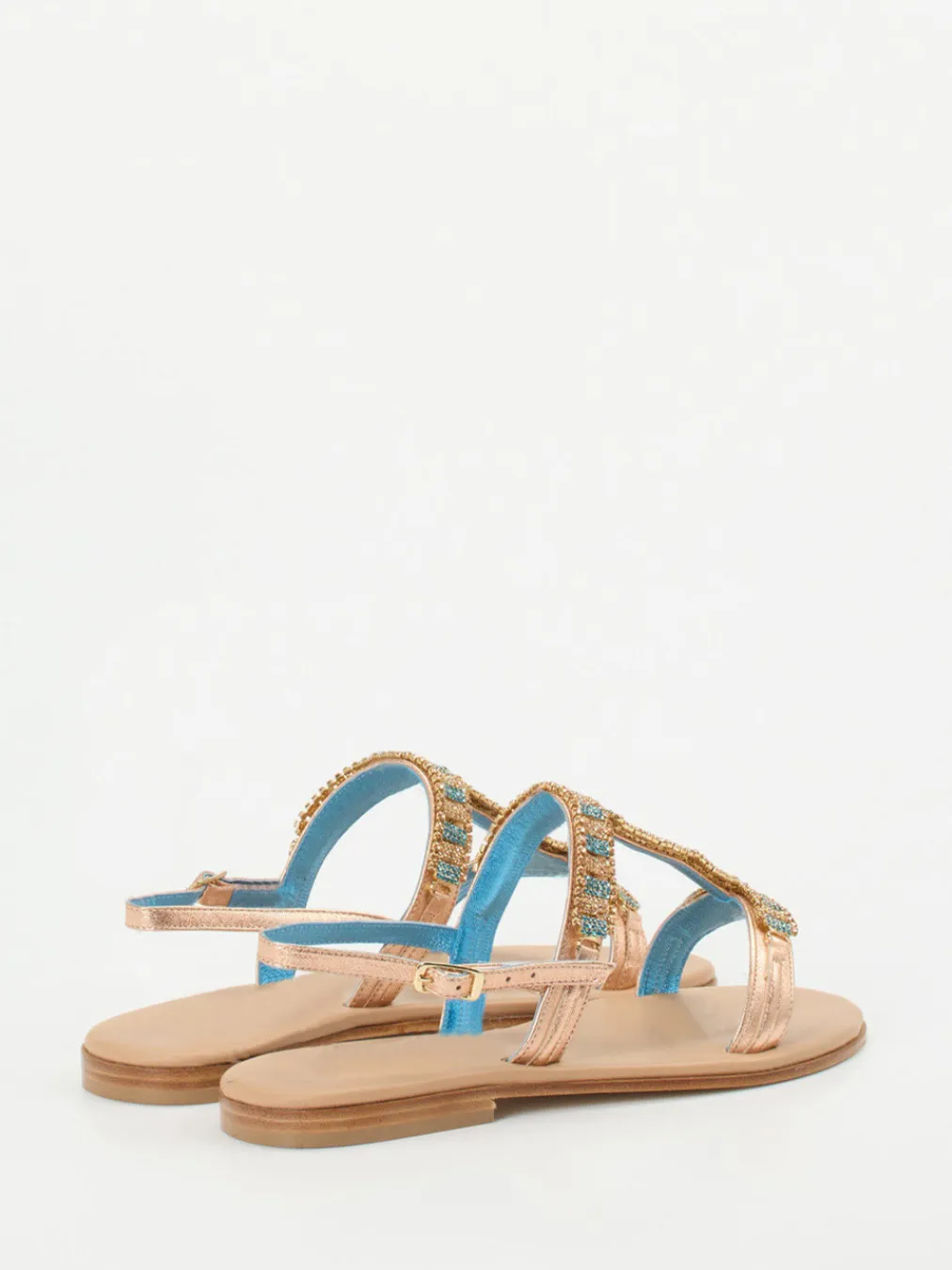 – Zehentrenner-Sandalen aus Metallicleder roségold-Konstantin Starke Discount