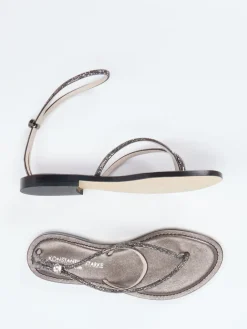 – Zehentrenner-Sandalen aus Metallicleder-Konstantin Starke Sale