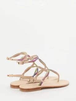 – Zehentrenner-Sandale aus Metallicleder-Konstantin Starke Discount