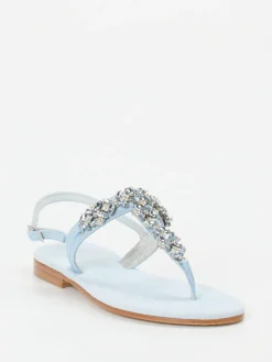 – Zehentrenner-Sandale aus Metallicleder hell-Konstantin Starke Sale