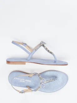 – Zehentrenner aus Metallicleder Hell-Konstantin Starke New