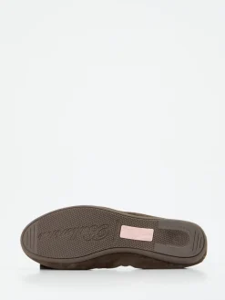 – Ballerinas aus Veloursleder oliv-La Ballerina Clearance