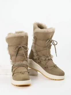 – Winterboots aus Veloursleder sandfarben-Lackner Hot