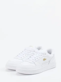 – Sneaker aus Glattleder mit Goldakzenten-Lacoste New