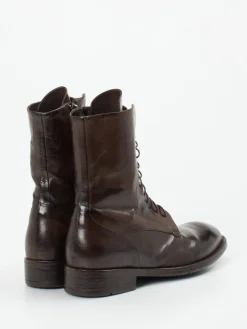 – Schnürstiefel aus Büffelleder Dunkel-Lemargo Outlet