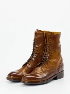 – Schnürstiefeletten aus Büffelleder cognac-Lemargo Sale