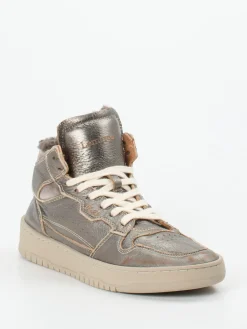 – Sneaker aus Metallicleder Bronzebraun-Lemargo Online