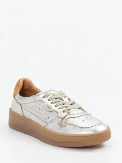 – Sneaker aus Metallicleder in Silber-Lemargo Online