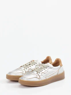 – Sneaker aus Metallicleder in Silber-Lemargo Online