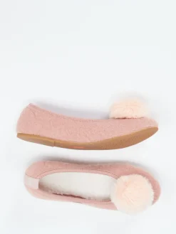 – Ballerina-Hausschuhe aus Wolle altrosa-Living Kitzbühel Outlet