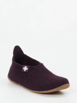– Filzhausschuh aus Wollfilz Dunkelpflaume-Living Kitzbühel Clearance
