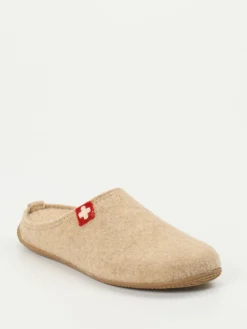 – Filzpantoffel aus Wolle beige-Living Kitzbühel