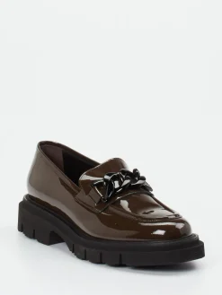 – Chunky Loafer aus Lackleder schoko-Mannori Clearance