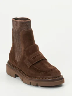 – Stiefeletten aus Veloursleder-Mannori Discount