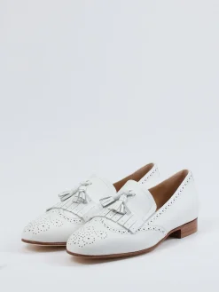 – Tassel Loafer aus Kalbleder in Offwhite-Mannori Hot
