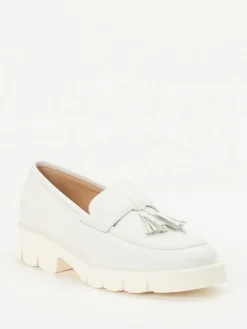 – Tassel Loafer aus Kalbleder Offwhite-Mannori Outlet