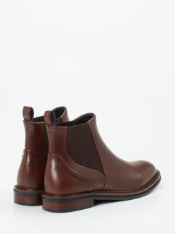 – Chelsea Boots aus Kalbleder Dunkel-Maripé Discount
