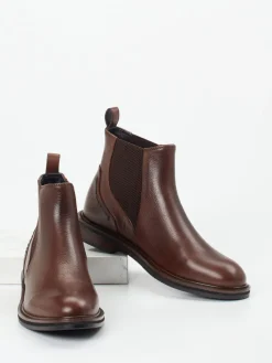 – Chelsea Boots aus Kalbleder Dunkel-Maripé Discount