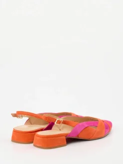 – Slingback-Ballerinas aus Veloursleder pink-orange-Maripé Clearance