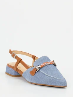 – Slingback-Loafer aus Veloursleder jeans-Maripé Online